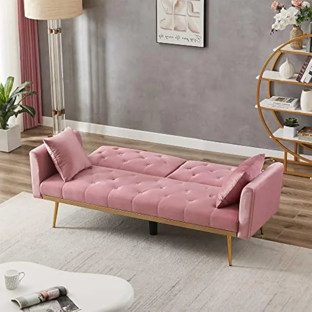 Convertible Futon Sofa Bed, Modern Loveseat Couch