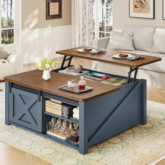 Farmhouse Lift Top Coffee Table with Storage