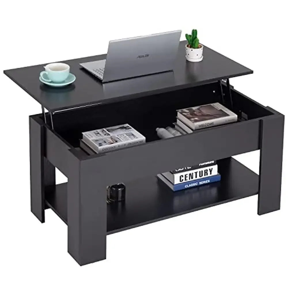 Modern Lift Top Coffee Table with Hidden Storage Compartment