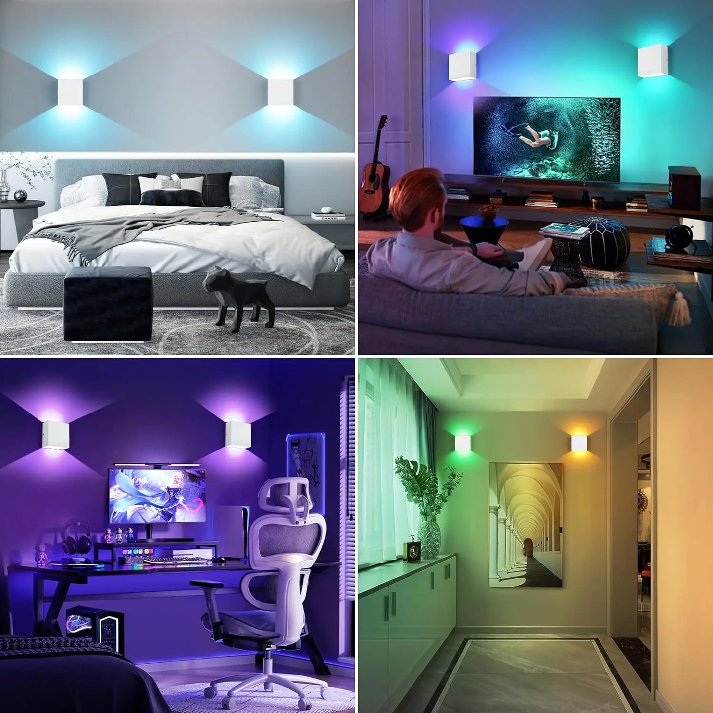 Battery Operated Wall Sconces with Remote, Rechargeable Wall Mount Lights