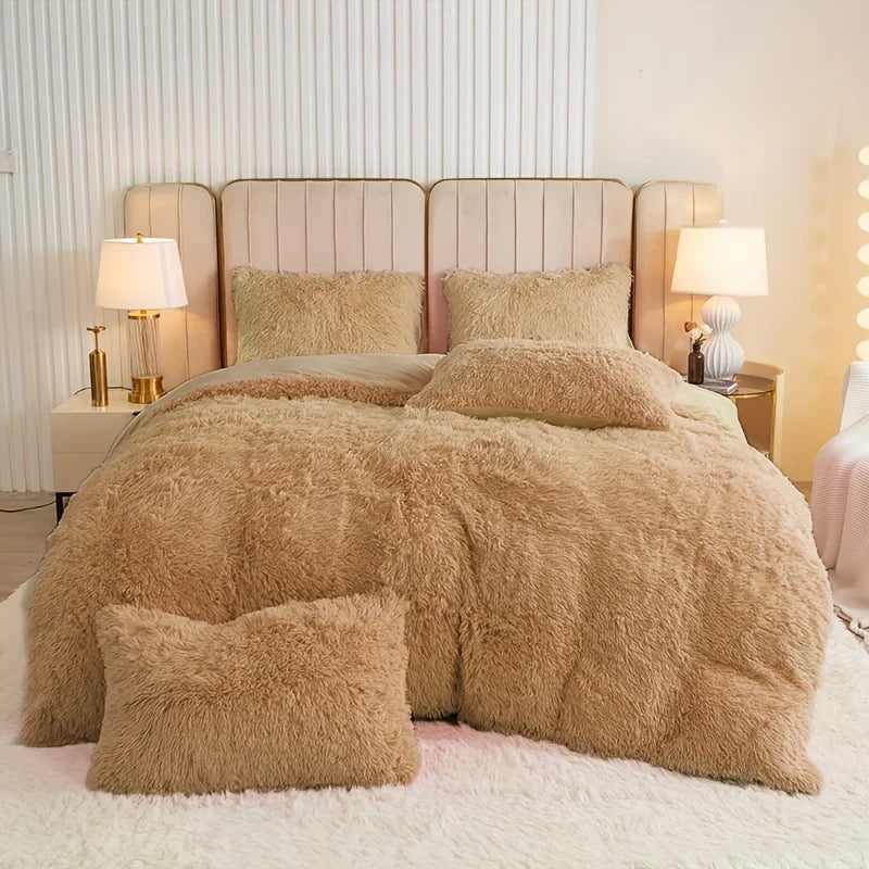3-Piece Luxurious Plush Duvet Cover Bedding Set