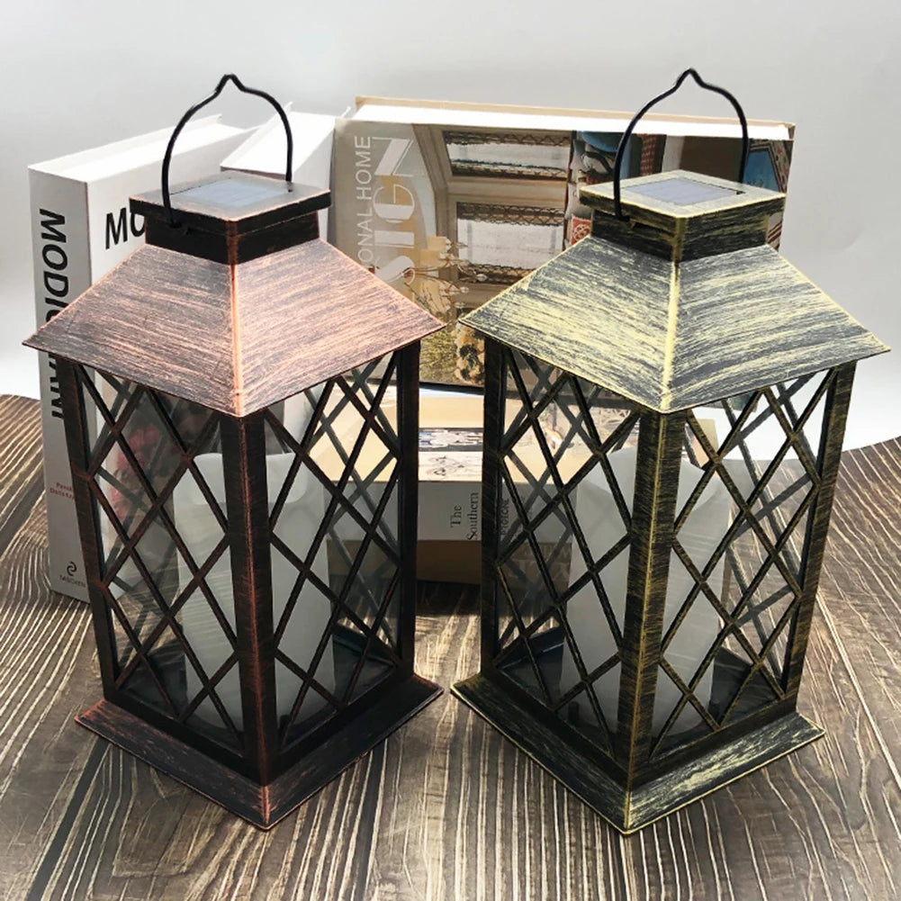 Solar Light Candle Lantern Lamp Waterproof Garden Hanging