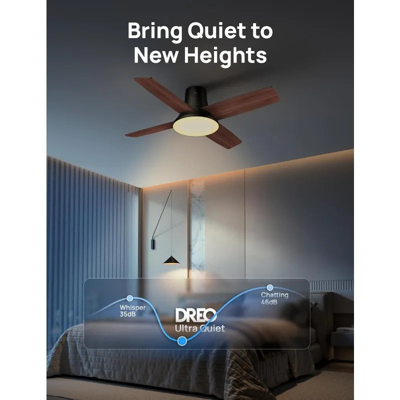 44 Inch Low Profile Ceiling Fan with Remote