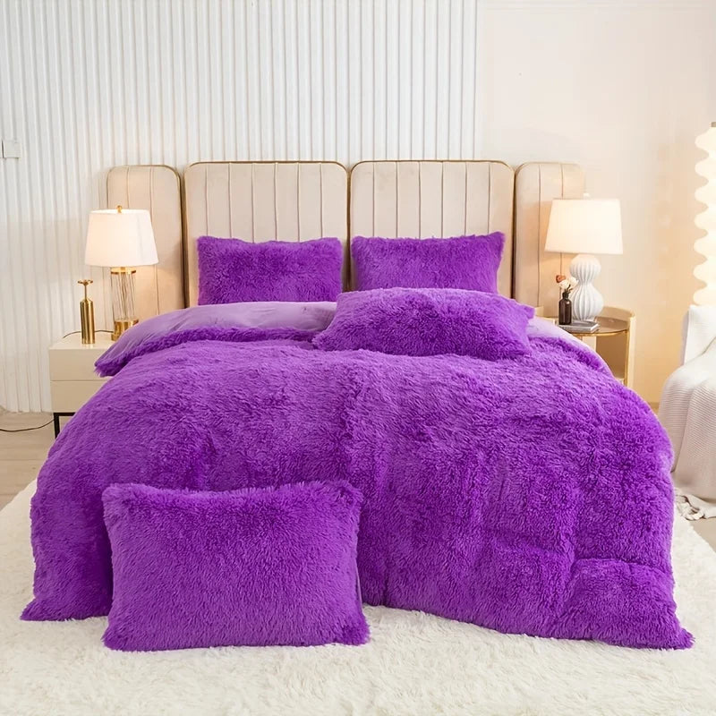 3-Piece Luxurious Plush Duvet Cover Bedding Set