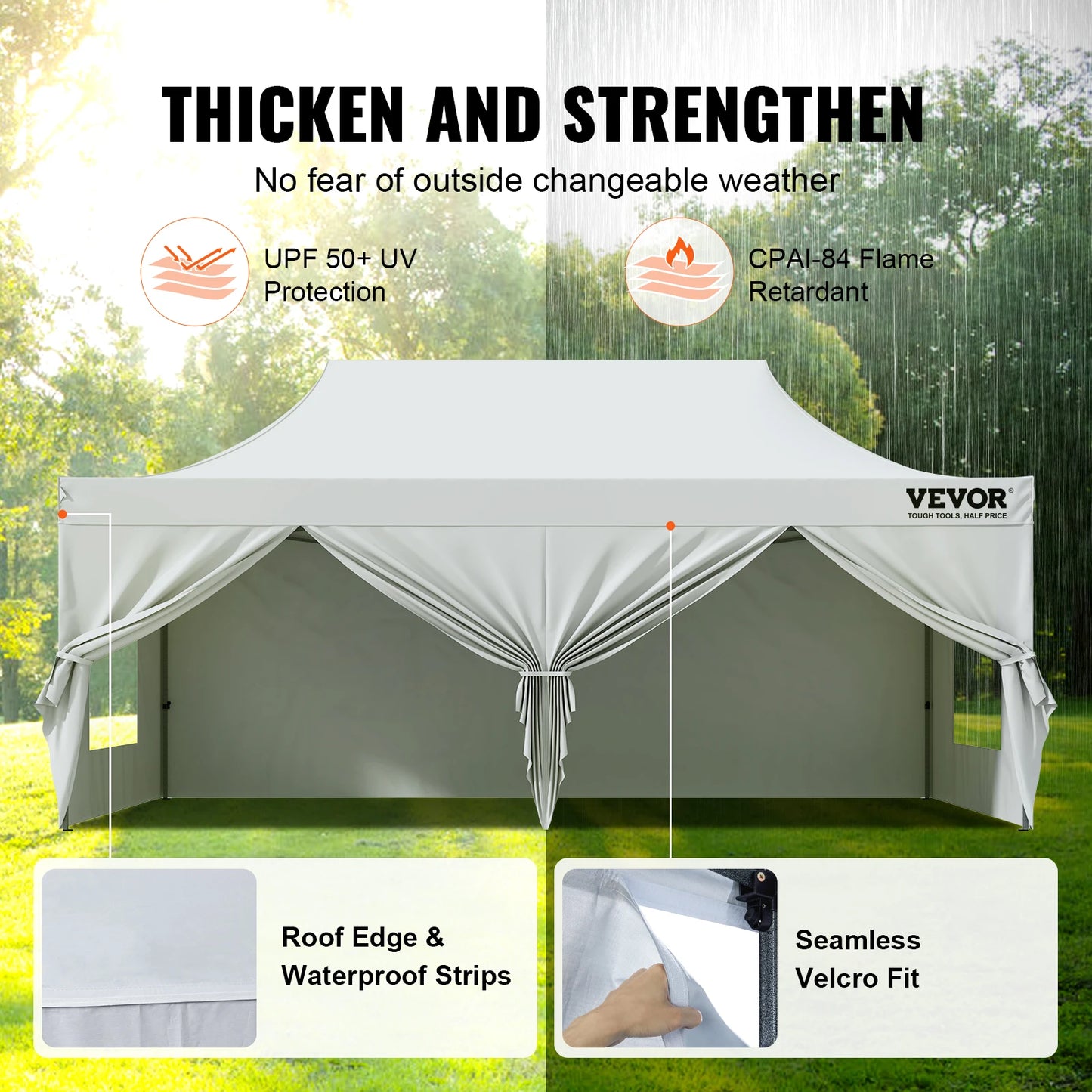 Pop-up Instant Canopies, Portable Gazebo UV Resistant Waterproof Tents