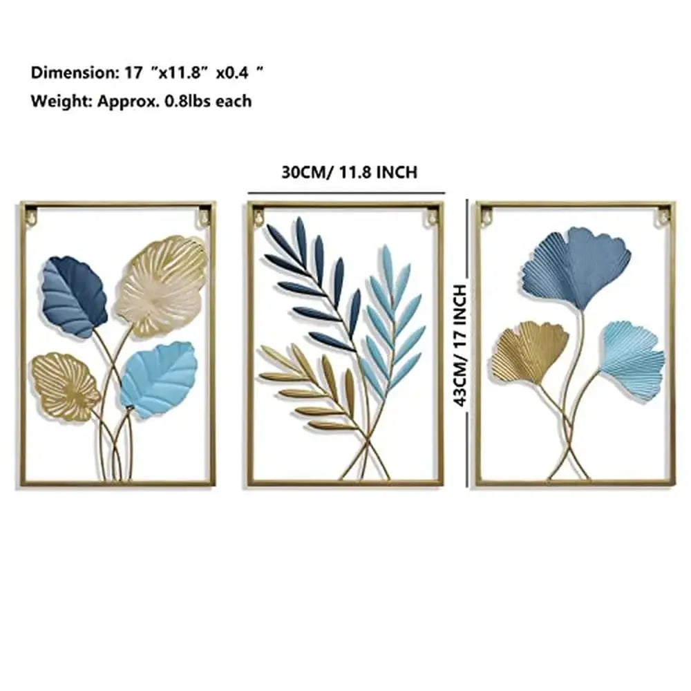 Rectanglar Metal Art Wall Decor Set