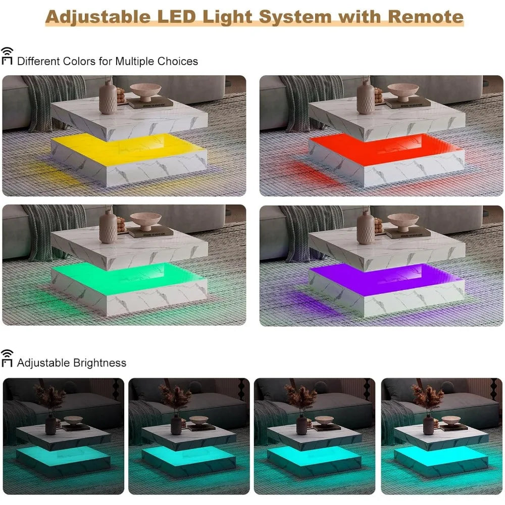 Marble LED Coffee Table