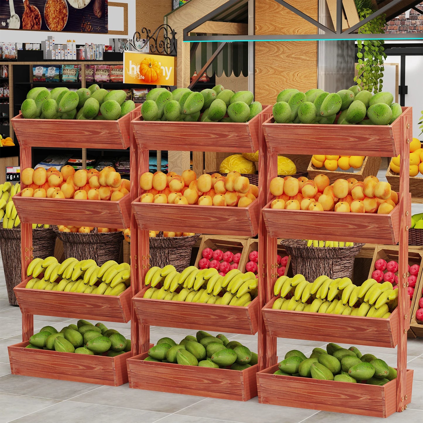 4-Tier Raised Garden Bed, Flower Pot Stand