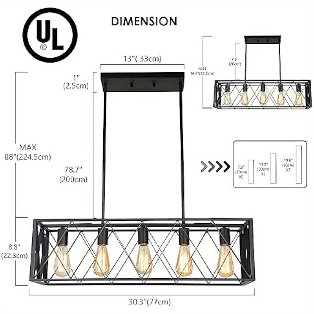 Modern Farmhouse 5-Light Chandelier Pendant
