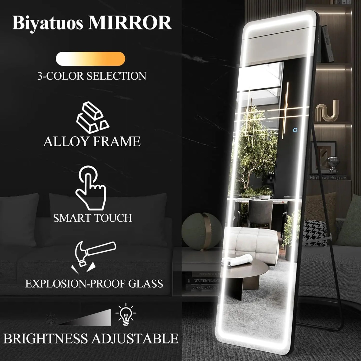 Modern Full Body Free Standing Wall Mirror
