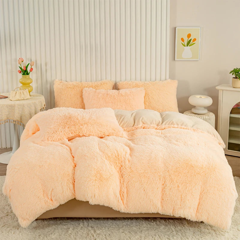 3-Piece Luxurious Plush Duvet Cover Bedding Set