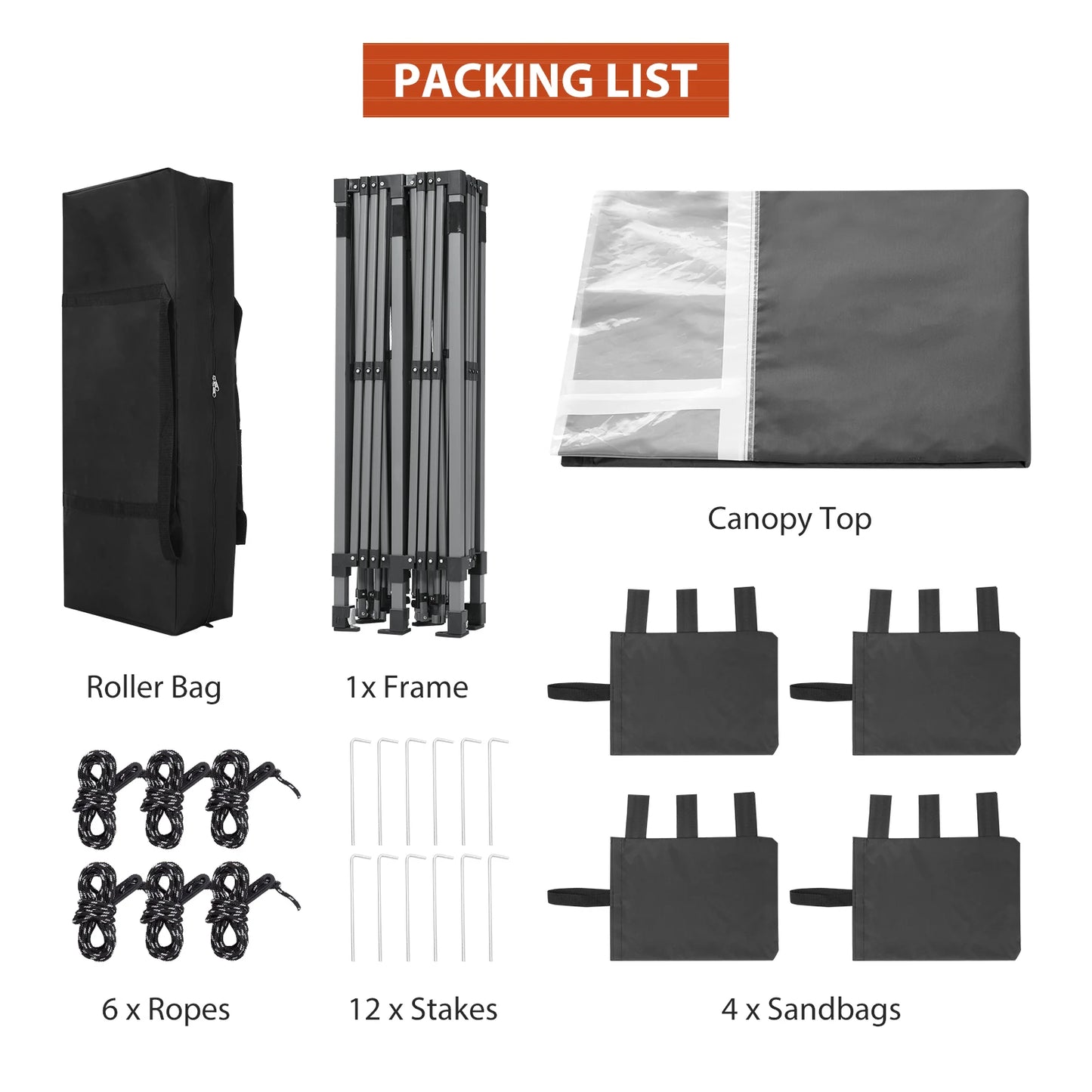 10x20FT Pop Up Canopy Tents, Commercial Party Tent, Easy Up Gazebo