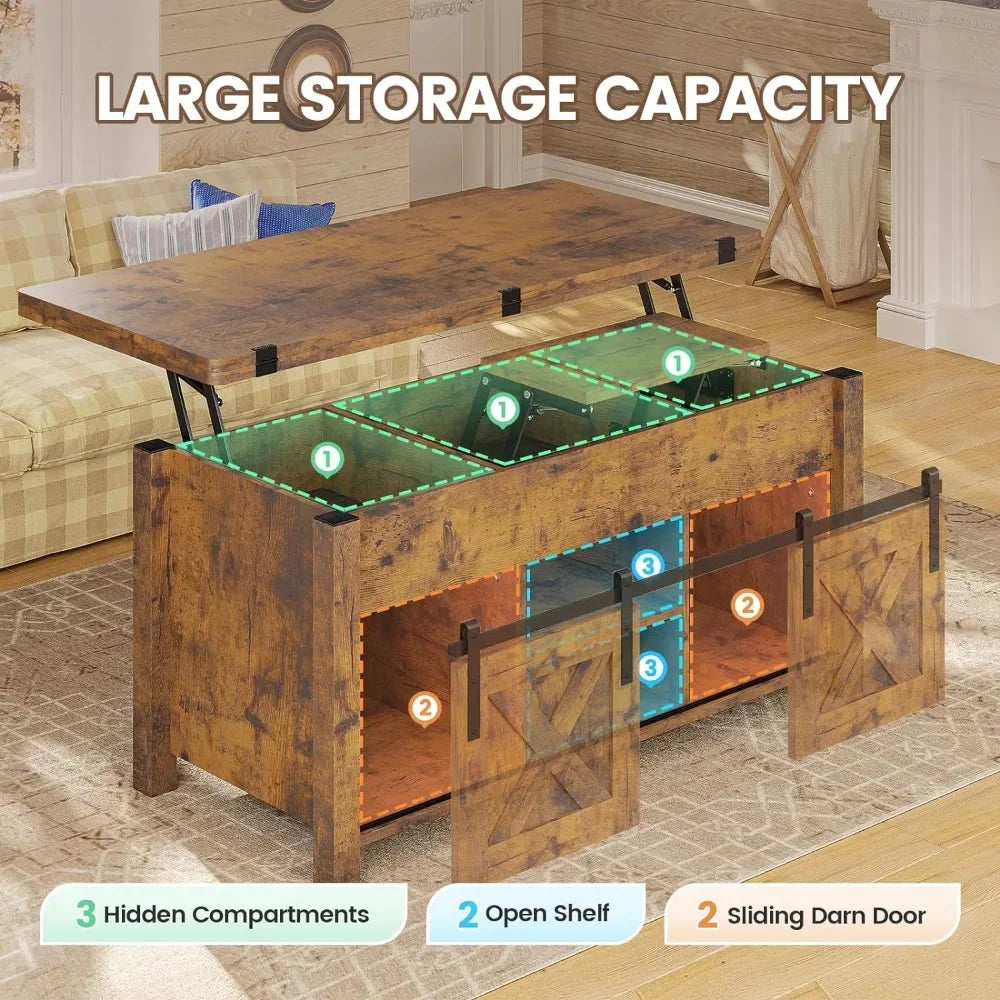 Lift Top Coffee Table with Storage