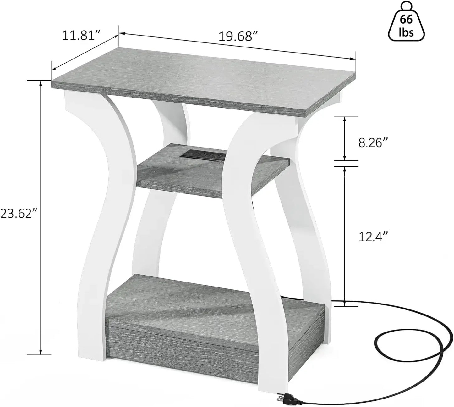 End table Set of 2 with Charging Station