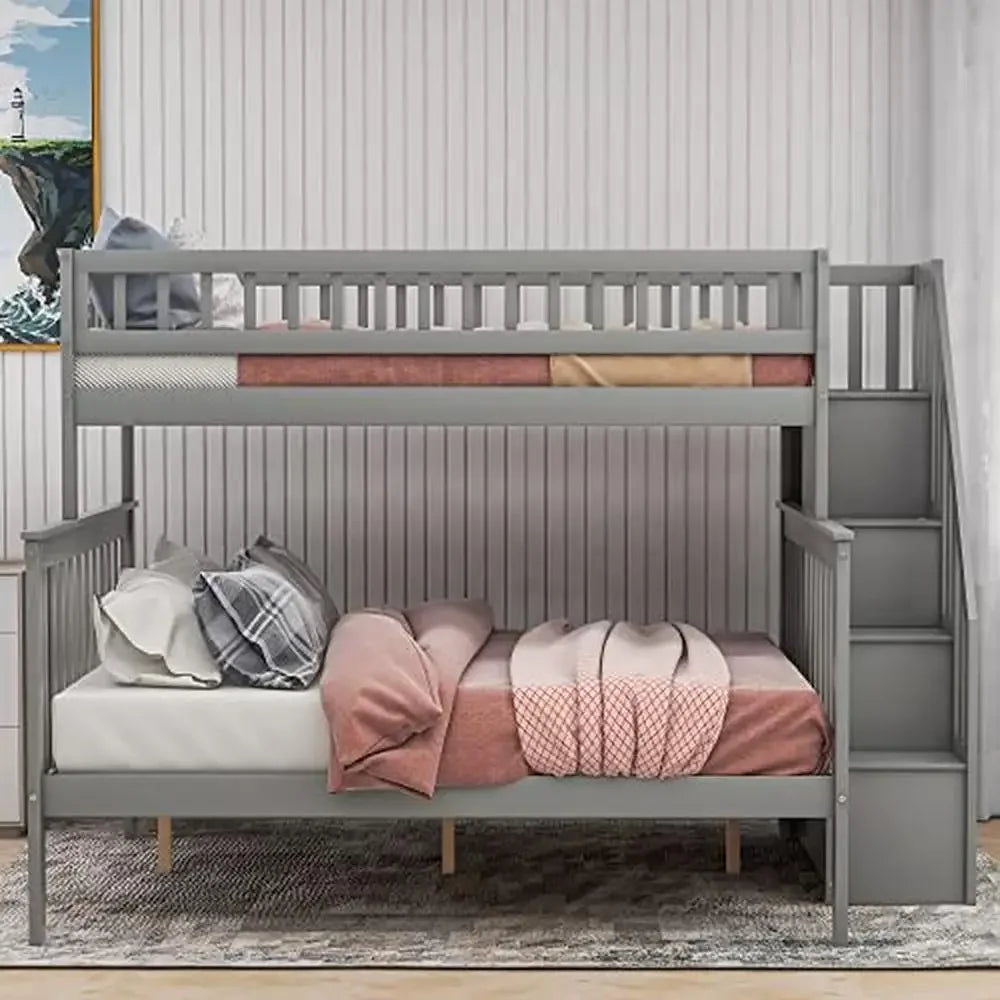 Twin Full Bunk Bed Storage Bedroom Furniture