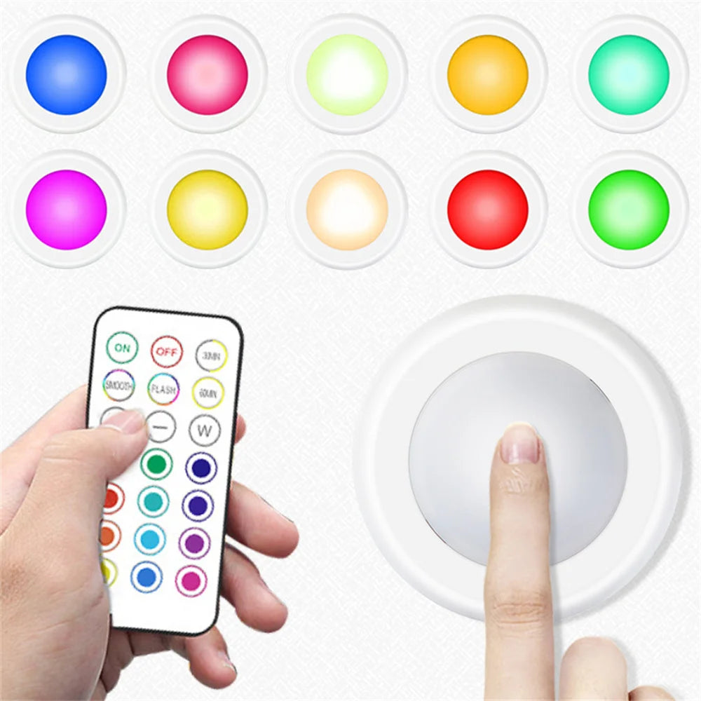 RGB Color Under Cabinet Lights Remote Control Dimmable