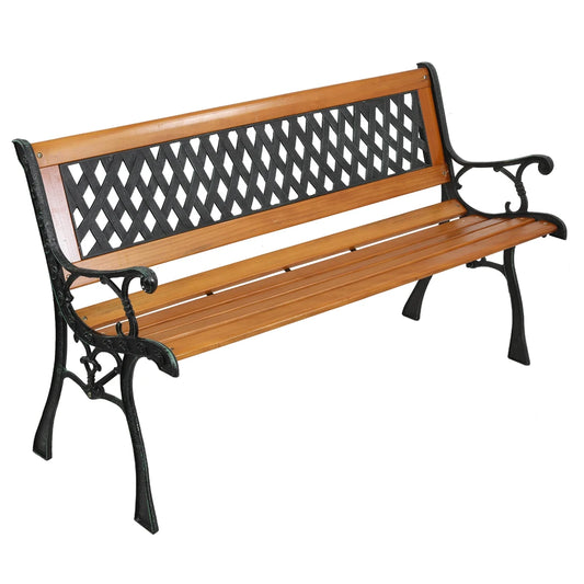 49" Garden Bench, Patio/Porch Cast Iron Love Seat