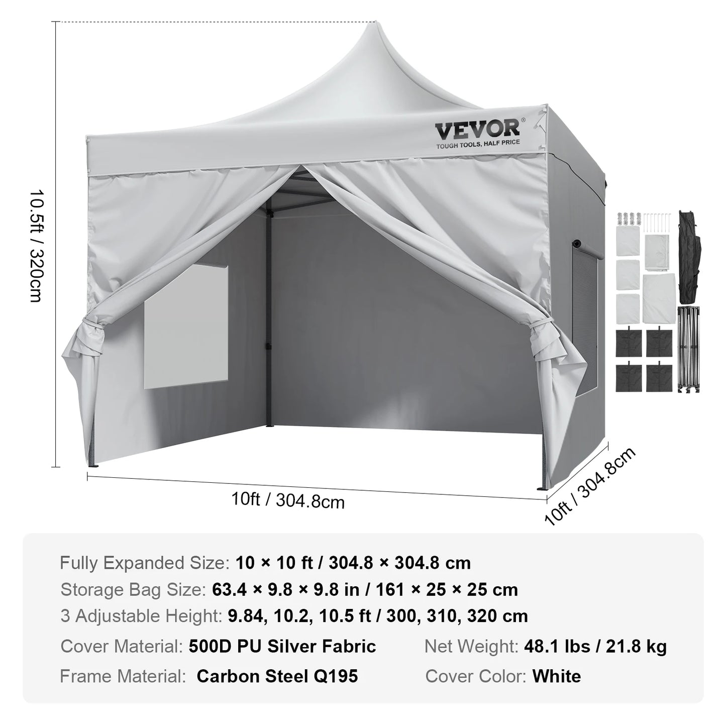 Pop-up Instant Canopies, Portable Gazebo UV Resistant Waterproof Tents