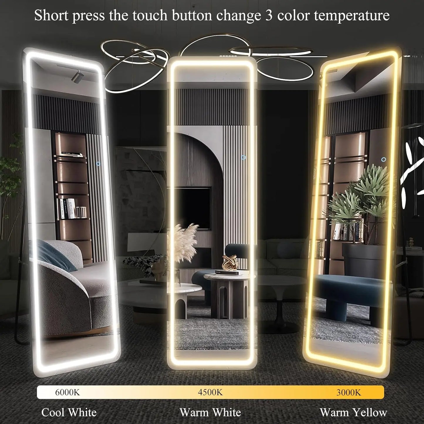 Modern Full Body Free Standing Wall Mirror