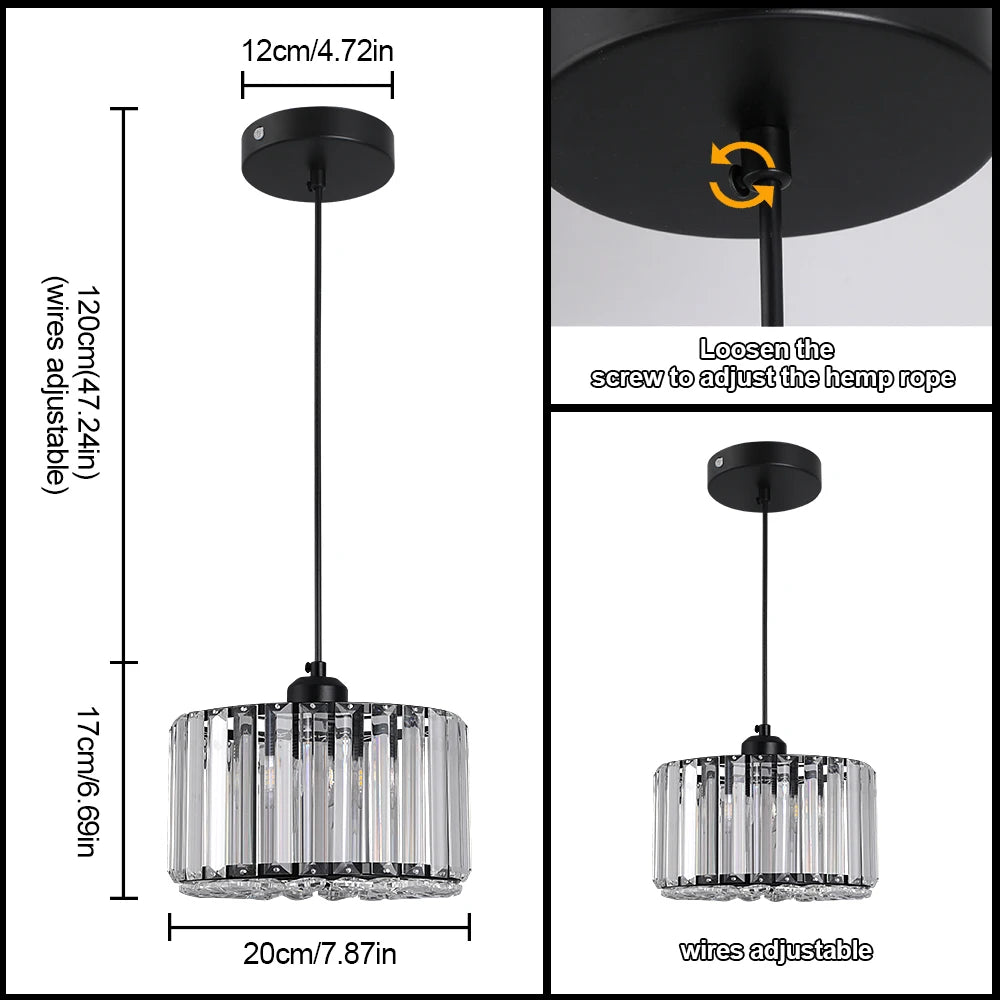 Modern Hanging Glass Pendant Light Fixture