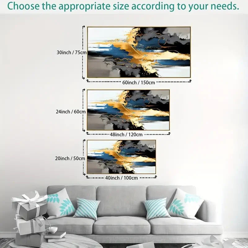 Vibrant Gray Abstract, Modern Canvas Decor, Fluid Ink Painting