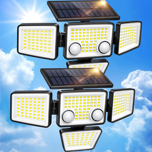 Solar Outdoor Lights - 3000LM LED Motion Sensor Lights Solar Flood Security Lights
