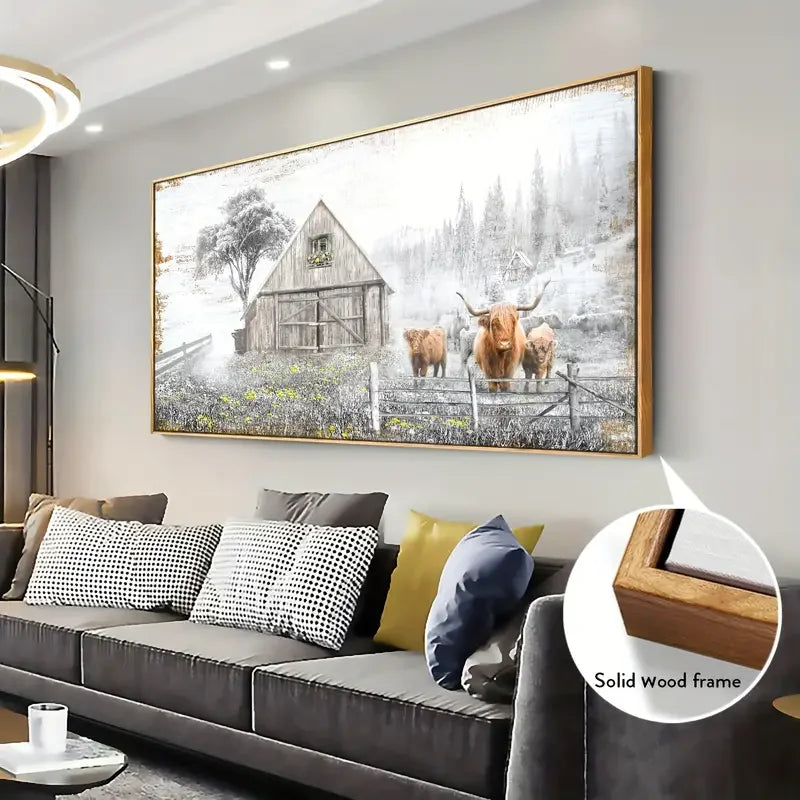 Majestic Home Decor, Foggy Forest Artwork, Canvas Wall Art