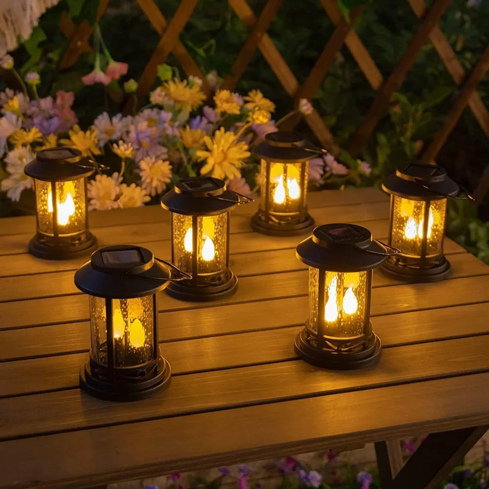Outdoor Solar Light, Decorative Lantern, 6-Piece