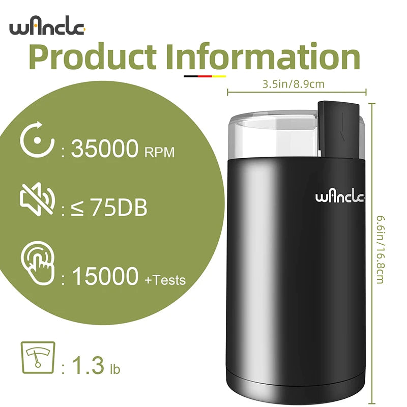 200w High-Power Coffee Grinder, Multifunctional Home Kitchen Appliance