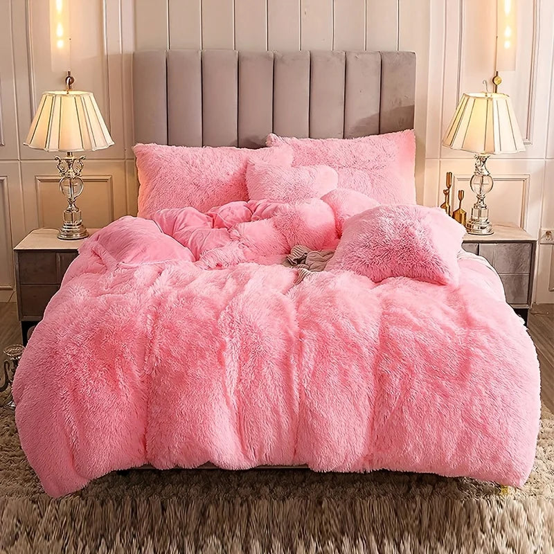 3-Piece Luxurious Plush Duvet Cover Bedding Set