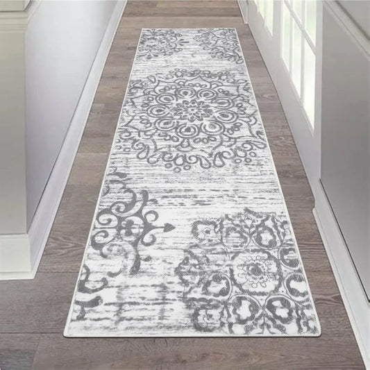 Washable Distressed Non-Slip Hallway Runner