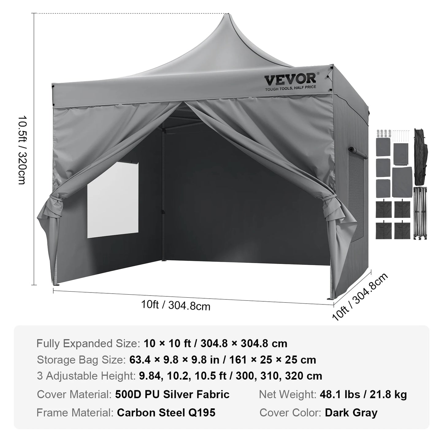 Pop-up Instant Canopies, Portable Gazebo UV Resistant Waterproof Tents