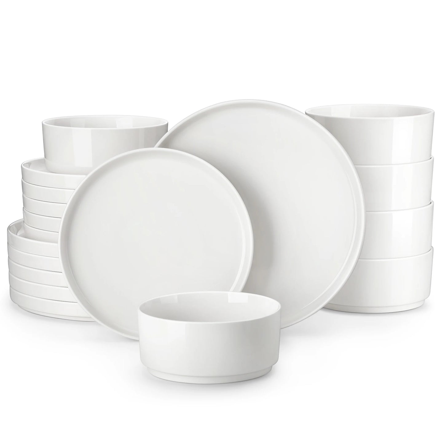 Dinnerware Plate Sets, 12, 16, 18, or 24 pcs