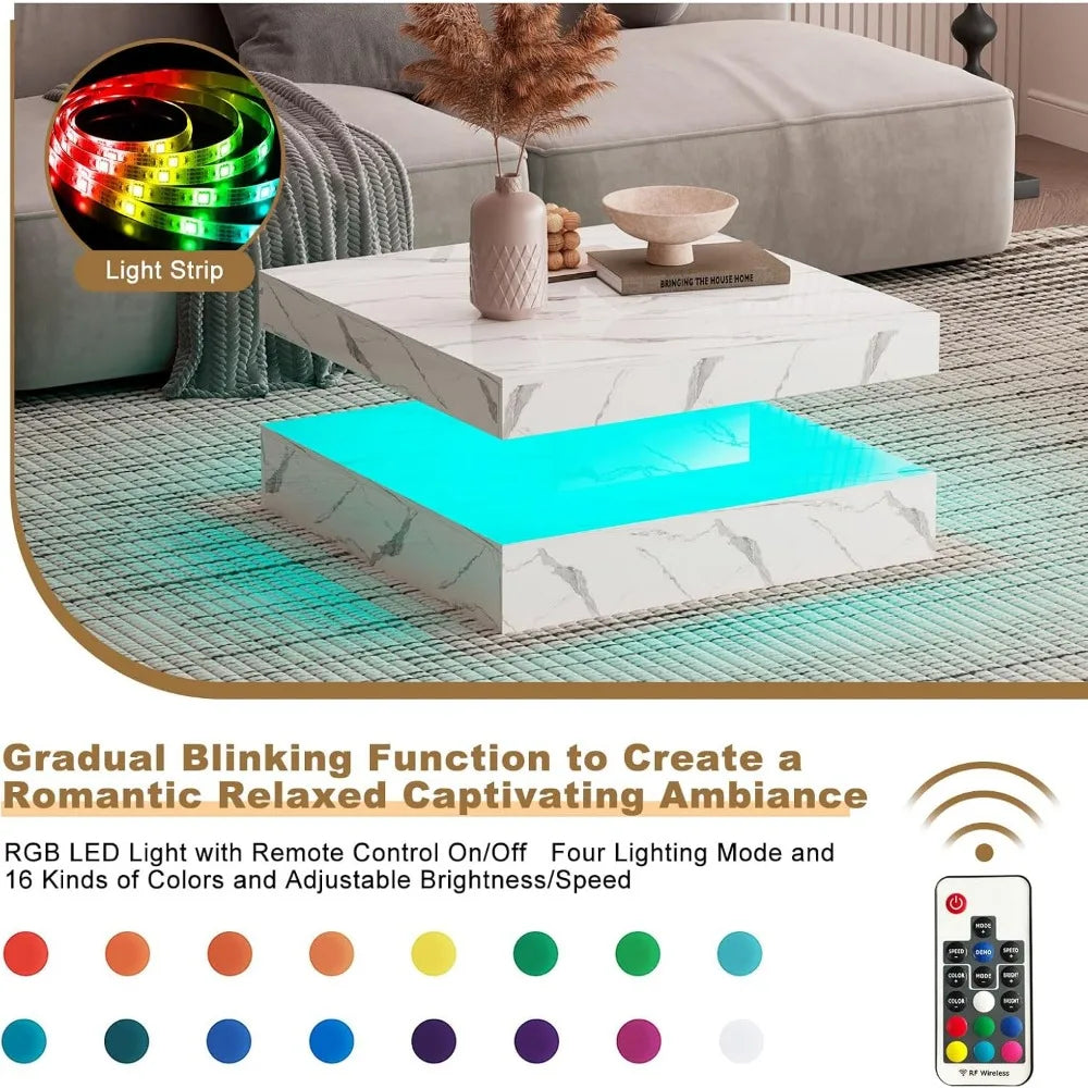 Marble LED Coffee Table