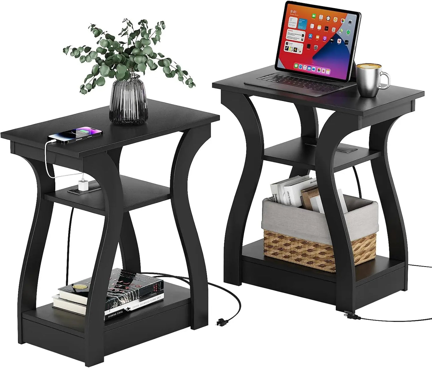 End table Set of 2 with Charging Station