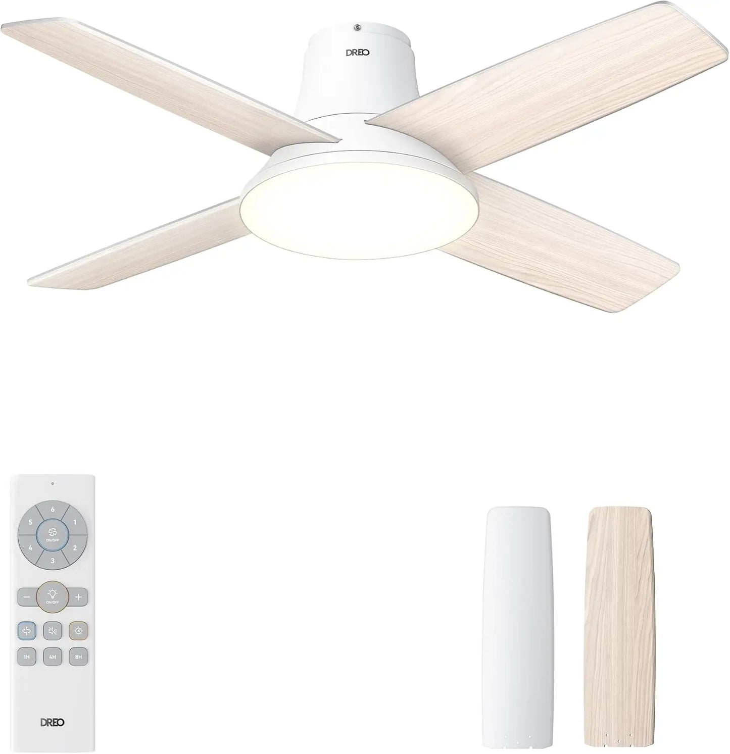 44 Inch Low Profile Ceiling Fan with Remote