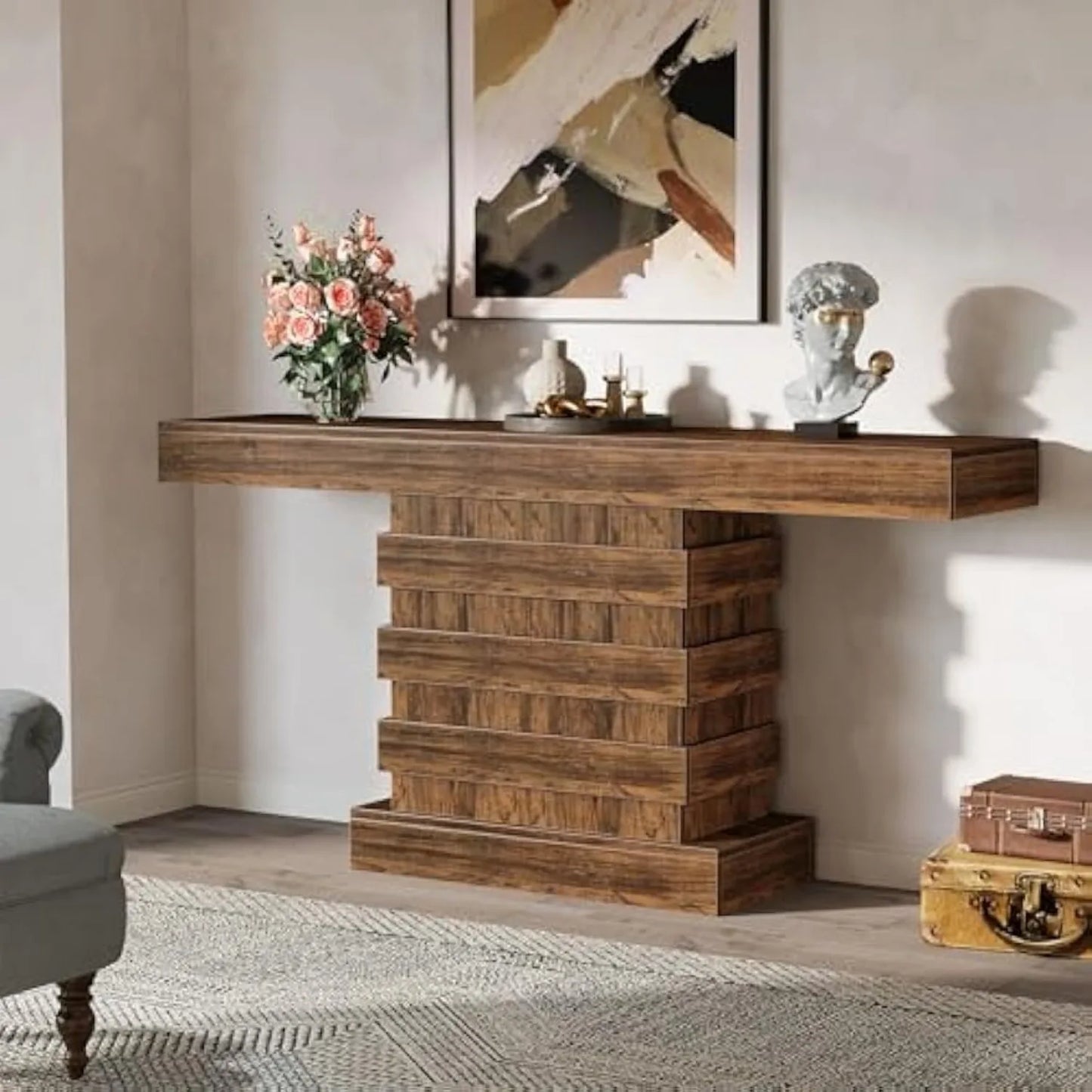 Farmhouse Console Table, Long Narrow Entryway/Foyer, Accent Table