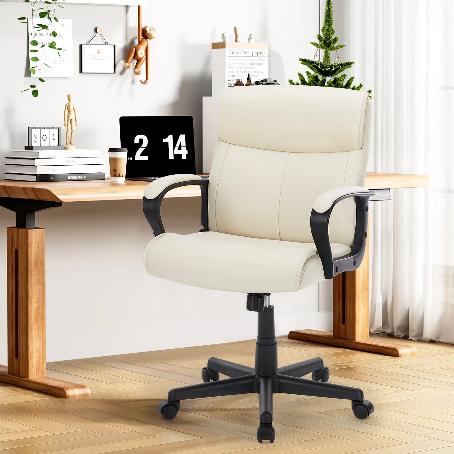 Ergonomic Leather Rocking Adjustable Office Chair